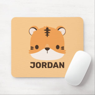 Niedliches Tiger mit Personalisiertem Namen Mousepad