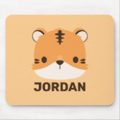 Niedliches Tiger mit Personalisiertem Namen Mousepad (Vorne)