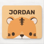 Niedliches Tiger mit Personalisiertem Namen Mousepad (Vorne)
