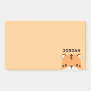Niedliches Tiger mit Personalisiertem Namen Post-it Klebezettel