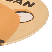 Niedliches Tiger mit Personalisiertem Namen Schneidebrett (Ecke)