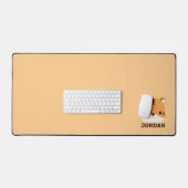 Niedliches Tiger mit Personalisiertem Namen Schreibtischunterlage (Tastatur & Maus)