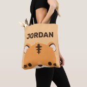 Niedliches Tiger mit Personalisiertem Namen Tasche (Von Nahem)