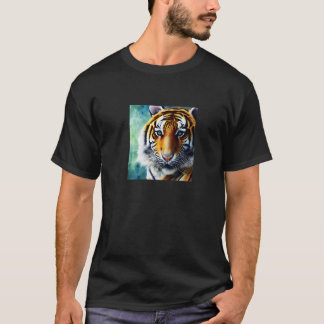 Niedliches Tiger Wildlife Artistic Watercolor 5 T-Shirt