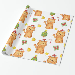 Niedliches Tiger-Wrapping-Papier Geschenkpapier