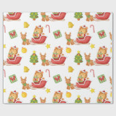 Niedliches Tiger-Wrapping-Papier Geschenkpapier (Flach)