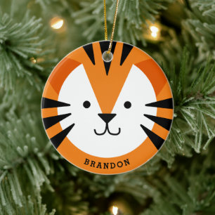 Niedliches Tigergefecht Kid's Keramik Ornament