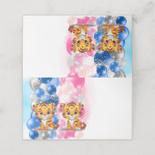 Niedliches Tigergeschlecht: Geflochtene Platzkarte (Außenseite Aufgefaltet)