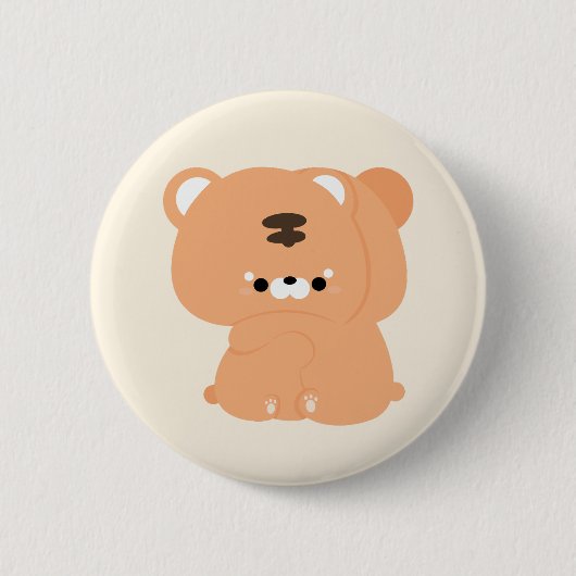 Niedliches Tigerpaar Button (Vorderseite)