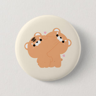 Niedliches Tigerpaar Button