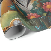 Niedliches Tigerpaar im Wald Geschenkpapier (Rolleneckpunkt)