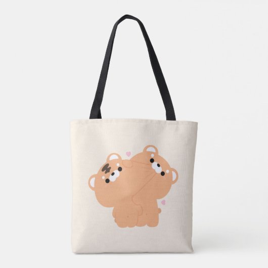 Niedliches Tigerpaar Tasche (Rückseite)