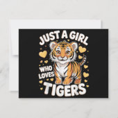 Niedliches Tigertier nur ein Mädchen, das Tiger Li (Rückseite)