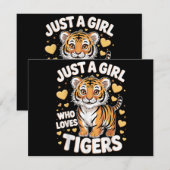 Niedliches Tigertier nur ein Mädchen, das Tiger Li (Vorne/Hinten)