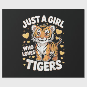 Niedliches Tigertier nur ein Mädchen, das Tiger Li Geschenkpapier