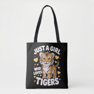 Niedliches Tigertier nur ein Mädchen, das Tiger Li Tasche