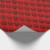 Niedliches Tiny Skulls Halloween Wrapping Paper Geschenkpapier (Ecke)