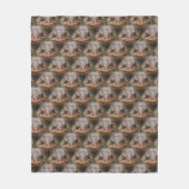 Niedliches Toad Face Animal Muster Fleecedecke (Vorderseite)