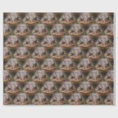 Niedliches Toad Face Animal Muster Geschenkpapier (Flach)