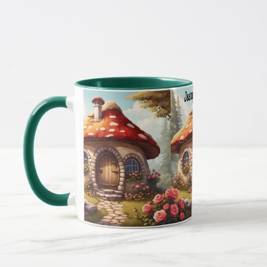 Niedliches toadstooles Feenhaus mit bearbeitbarem  Tasse (Links)