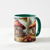 Niedliches toadstooles Feenhaus mit bearbeitbarem Tasse (VorderseiteRechts)