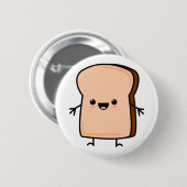 Niedliches Toastbrot Button (Vorne & Hinten)