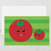 Niedliches Tomaten Briefpapier (Vorne/Hinten)