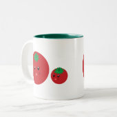 Niedliches Tomaten Zweifarbige Tasse (Vorderseite Links)