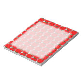 Niedliches Tomatenhintergrundmuster Notizblock (Rotiert)