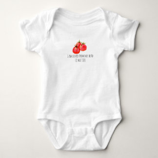Niedliches Tomatenkorb Baby Strampler