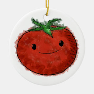 Niedliches Tomatensornament Keramik Ornament