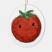Niedliches Tomatensornament Keramik Ornament (Links)