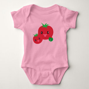 Niedliches Tomato kawaii-Baby Baby Strampler