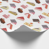 Niedliches Tortenmuster Geschenkpapier (Ecke)
