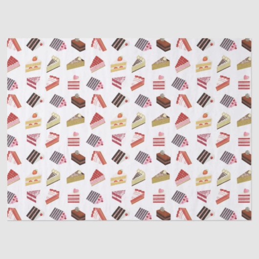 Niedliches Tortenmuster Seidenpapier (Vorderseite)