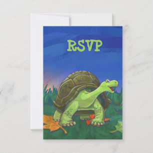 Niedliches Tortoise Party UAWG RSVP Karte