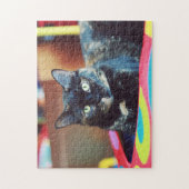 Niedliches Tortoiseshell Cat Kitten Portrait Puzzle (Vertikal)