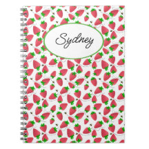 Niedliches Tossed Strawberries Bier Notebook