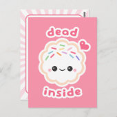 Niedliches Totes im Cookie Postkarte (Vorne/Hinten)