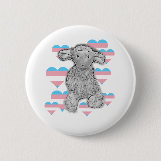 Niedliches Trans Lamb Button (Vorderseite)