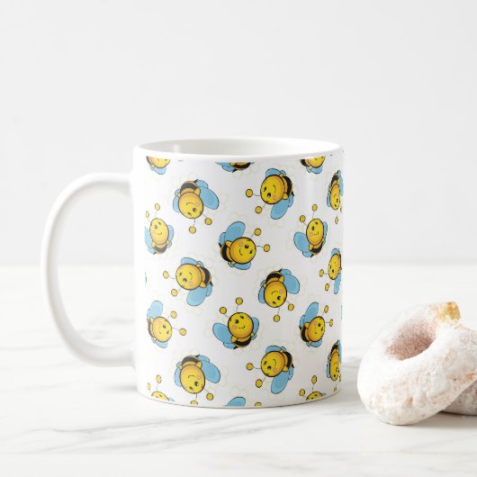 Niedliches Traubenmuster Kaffeetasse (Mit Donut)