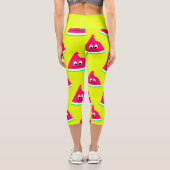 Niedliches, trauriges, bittes Stück Wassermelone g Capri Leggings (Rückseite)