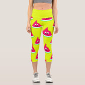 Niedliches, trauriges, bittes Stück Wassermelone g Capri Leggings (Vorderseite)