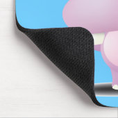niedliches trauriges kleines Nilpferd Mousepad (Ecke)