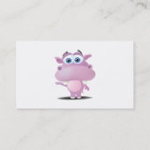 niedliches trauriges kleines Nilpferd Visitenkarte (Rückseite)