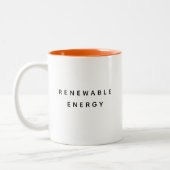 Niedliches Trendangebot für erneuerbare Energien Zweifarbige Tasse (Links)