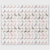 Niedliches trendiges Hirschmuster Geschenkpapier (Flach)