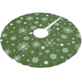 Niedliches Trending Snowflakes Muster Polyester Weihnachtsbaumdecke (Schrägansicht)