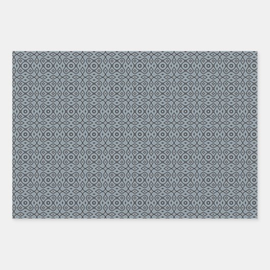 Niedliches trendy geometrisches rosa, weißes und g geschenkpapier set (Vorderseite 3)