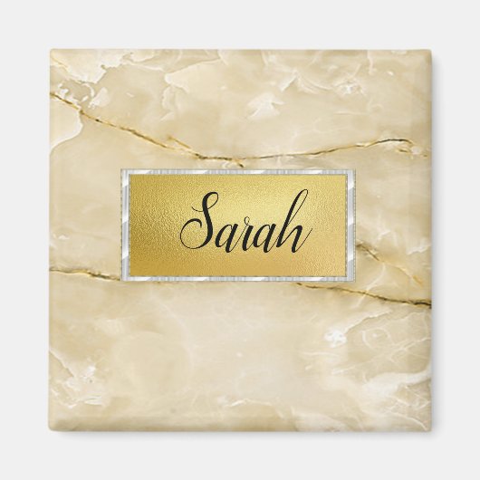 Niedliches trendy Gold-Marmor Magnet (Vorne)